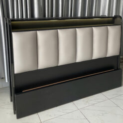 Giường ngủ xám tối MD-03 có LED