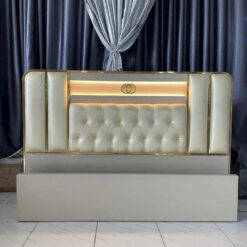 Giường ngủ trắng MD-38 có LED