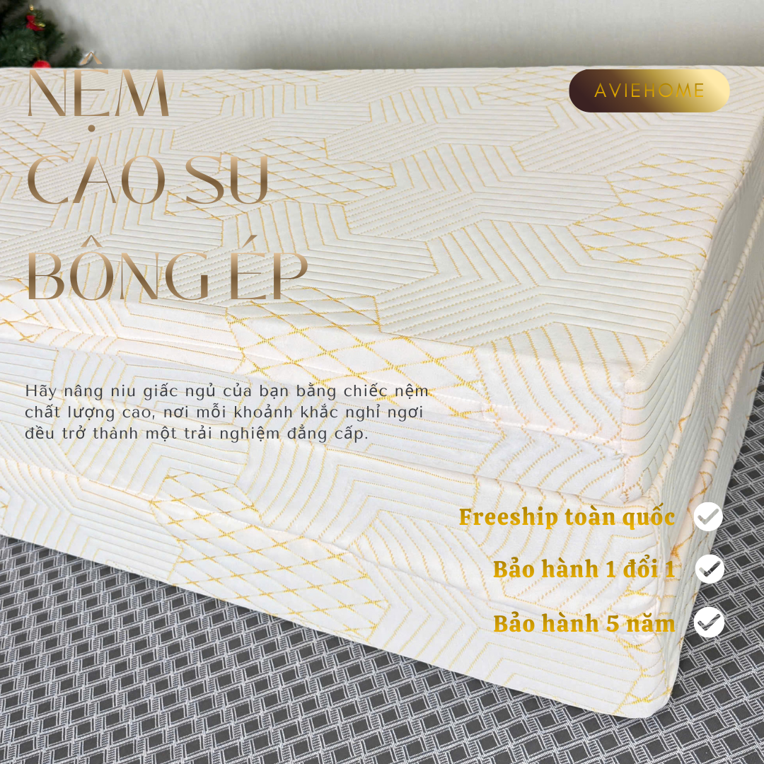 Nệm Cao Su Thiên Nhiên Bông Ép Balance