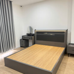 Giường ngủ xám sáng MD-23 có LED