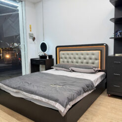 Giường ngủ xám tối MD-41 có LED