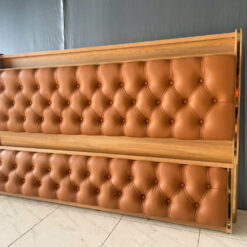 Giường ngủ gỗ, da cam MD-16 có LED